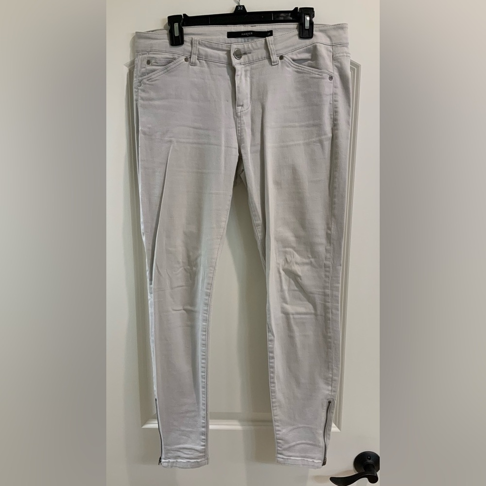 Womens Harper Light Gray Skinny Jeans Size 29